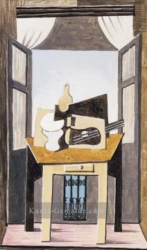  life - Stillleben devant une fenetre 1919 kubist Pablo Picasso
